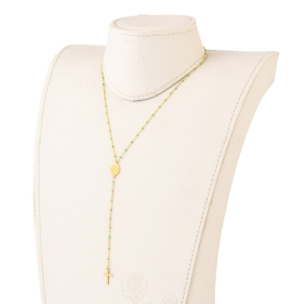 Saint Benedict Lariat Necklace with Cross Pendant